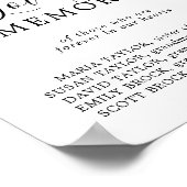 Moody Paarse Loving Memory Wedding Memorial Sign Poster (Hoek)