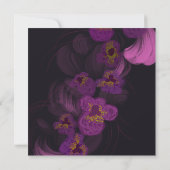 Moody Paarse Orchids Petals Prosecco Vrijgezellenf Kaart (Achterkant)