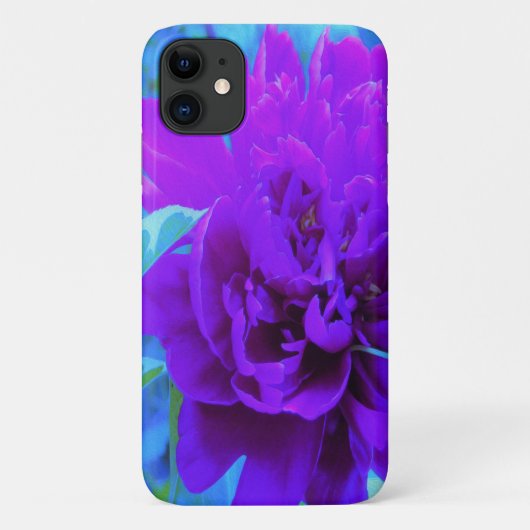 Moody Paarse Peony met mooie olievlek Case-Mate iPhone Case (Achterkant)