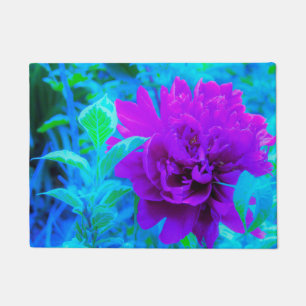 Moody Paarse Peony met mooie Weigela Foliage Deurmat