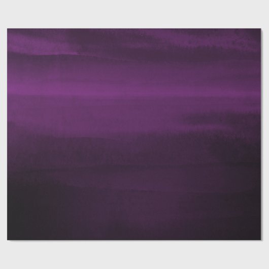 Moody Paarse pruim Modern Waterverf Chic Elegant Cadeaupapier (Vlak)