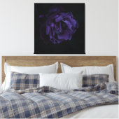 Moody Paarse Roos Canvas Afdruk (Insitu (Slaapkamer))