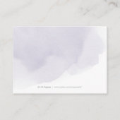 Moody paarse roos goudkalligrafie informatiekaartje (Achterkant)