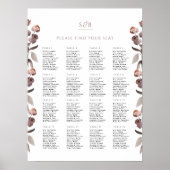 Moody Paarse Roos Trouwstoel Grafiek Poster (Voorkant)