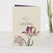 Moody Paarse Tulpen Wedding Order of Service Programma (Achterkant)