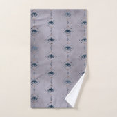 Moody Paarse Waterverf Metalic Gold Lunar Mystic Bad Handdoek (Handdoek)