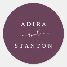 Moody Paarse Wedding Envelope-zegels