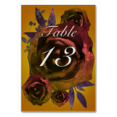 Moody Paarse Zwart Herfst Bruiloft Kaart (Achterkant)