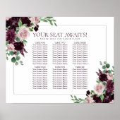 Moody Passion | Dramatische Paarse Event Seat Char Poster (Voorkant)