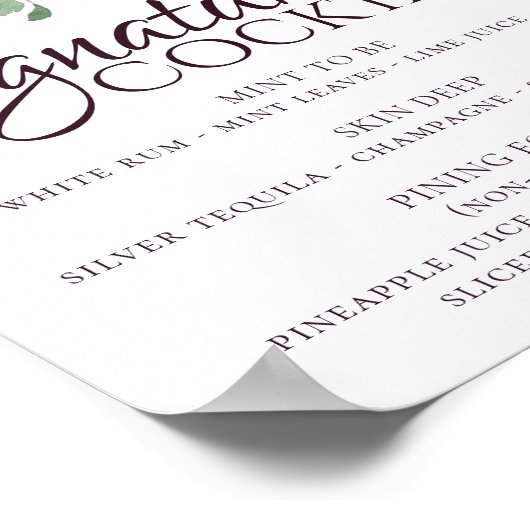 Moody Passion | Dramatische paarse signaaldrankjes Poster (Hoek)