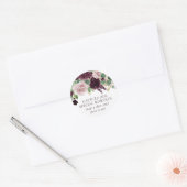 Moody Passion | Dramatische Paarse wegwerpcamera Ronde Sticker (Envelop)