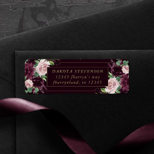 Moody Passion Dramatische Paarse Wijn Roos Adres Etiket