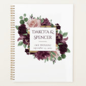 Moody Passion | Dramatische Paarse Wijn Rozen Cust Planner (Voorkant)