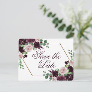 Moody Passion   Dramatische Paarse wijn Save the D Briefkaart