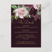 Moody Passion | Dramatische Paarse wijnaccommodati Informatiekaartje (Voorkant)