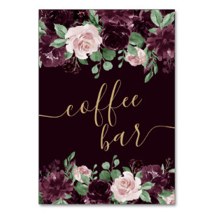 Moody Passion   Dramatische Paarse Wijnkoffiebar Kaart