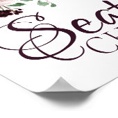 Moody Passion | Dramatische paarse wijnroze zitpla Poster (Hoek)