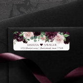 Moody Passions | Dramatic Purple Wine Rose Address Etiket