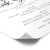 Moody Passions | Dramatisch Paars Wijn Drankmenu Poster (Hoek)