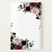 Moody Passions | Dramatisch Paarse wijn Roos recep Notitieboek (Achterkant)