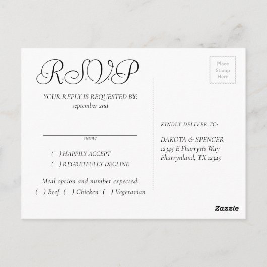 Moody Passions | Dramatische Paarse Rozen Entree R Briefkaart (Achterkant)