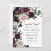 Moody Passions | Dramatische Paarse wijn Afstudere Kaart (Voorkant)