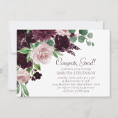 Moody Passions | Dramatische Paarse wijn Afstudere Kaart (Voorkant)