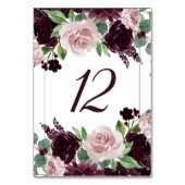 Moody Passions | Dramatische Paarse Wijn Bloemen L Kaart (Voorkant)