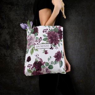 Moody Passions Dramatische Paarse wijn bruidsmei Tote Bag