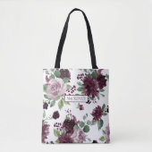 Moody Passions | Dramatische Paarse wijn bruidsmei Tote Bag (Voorkant)