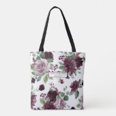 Moody Passions | Dramatische Paarse wijn bruidsmei Tote Bag (Achterkant)
