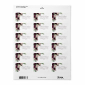 Moody Passions | Dramatische Paarse Wijn Roos Adre Etiket (Full Sheet)