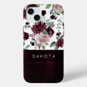 Moody Passions | Dramatische Paarse Wijn Roos Cust Case-Mate iPhone Case (Achterkant)