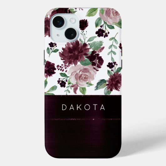 Moody Passions | Dramatische Paarse Wijn Roos Cust Case-Mate iPhone Case (Achterkant)