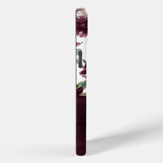 Moody Passions | Dramatische Paarse Wijn Roos Cust Case-Mate iPhone Case (Achterkant / Rechts)