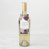 Moody Passions | Dramatische Paarse Wijn Roos Cust Flessenhanger (Op fles)