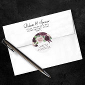 Moody Passions | Dramatische Paarse Wijn Roos Cust Ronde Sticker