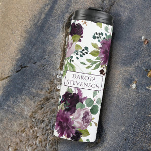 Moody Passions   Dramatische Paarse Wijn Roos Cust Thermosbeker