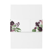 Moody Passions | Dramatische Paarse Wijn Roos Cust Uitnodigingen Wikkel (Achterkant Voorbeeld)