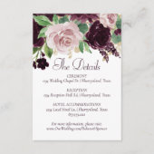 Moody Passions | Dramatische Paarse Wijn Roos Deta Informatiekaartje (Voorkant)