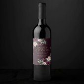 Moody Passions | Dramatische Paarse Wijn Roos Favo Wijn Etiket