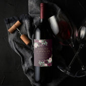 Moody Passions | Dramatische Paarse Wijn Roos Favo Wijn Etiket