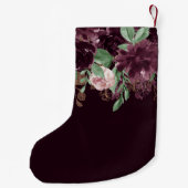 Moody Passions | Dramatische Paarse wijn Roos Kleine Kerstsok (Achterkant)