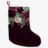 Moody Passions | Dramatische Paarse wijn Roos Kleine Kerstsok (Voorkant)