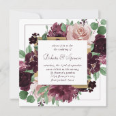 Moody Passions | Dramatische Paarse wijn Roos kran Kaart (Voorkant)