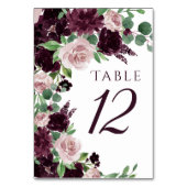 Moody Passions | Dramatische Paarse wijn Roos kran Kaart (Achterkant)