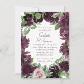 Moody Passions | Dramatische Paarse wijn Roos kran Kaart (Voorkant)