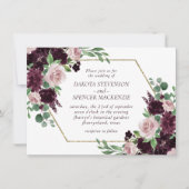 Moody Passions | Dramatische Paarse Wijn Roos Lijs Kaart (Voorkant)