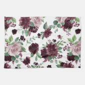 Moody Passions | Dramatische Paarse wijn Roos Theedoek (Horizontaal)