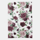 Moody Passions | Dramatische Paarse wijn Roos Theedoek (Verticaal)